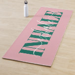 Einatmen eines modernen rosa grünen Zitats Yogamatte<br><div class="desc">Einatmen eines modernen rosa grünen Zitats</div>