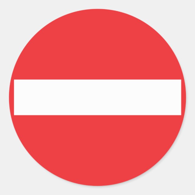 Einbahnsymbol Runder Aufkleber (Vorderseite)