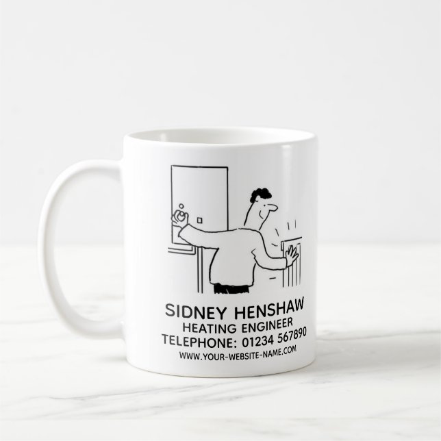 Einbau und Heizung des Heizungsingenieurs Kaffeetasse (Links)