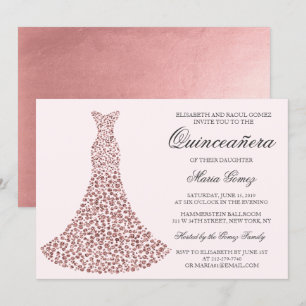EINBELIEBIGE FARBE - Quinceanera Geburtstagseinlad Einladung