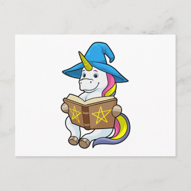 Einbinden als Assistent mit Buch & Hut Postkarte (Vorderseite)