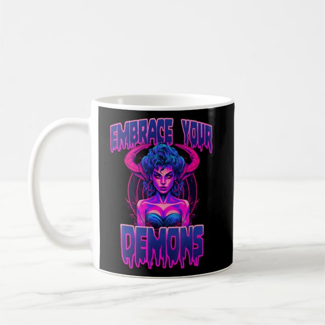 Einbinden Ihres inneren Dämonen 80er Death Metal S Kaffeetasse (Links)