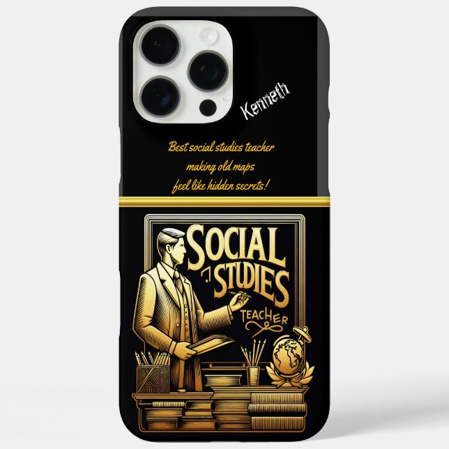 Einbindung des Lehrers in Sozialwissenschaften iPhone 16 Pro Max Hülle (Rückseite)