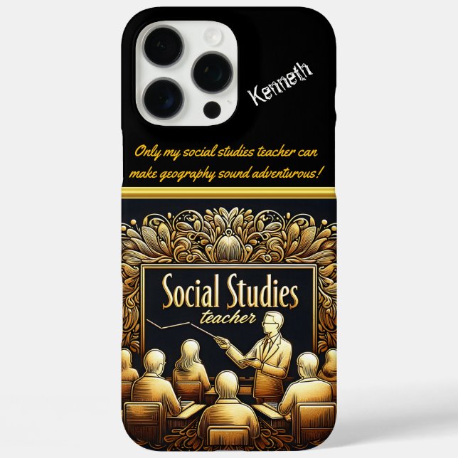 Einbindung des Lehrers in Sozialwissenschaften iPhone 16 Pro Max Hülle (Rückseite)
