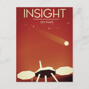 Einblick Mars Lander Raum Kunst Postkarte