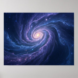 Einblicke in den Kosmos: Eine wirbelnde Spiralgala Poster