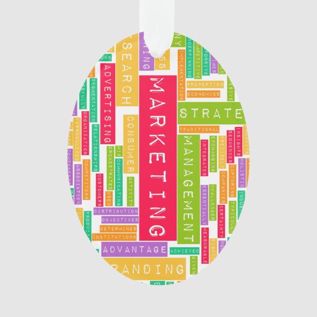 Einbrennen und Marketing als Geschäfts-Konzept Ornament (Vorderseite)