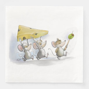 Einbringen in den Käse (mit Oliven) Papier Napkin Serviette