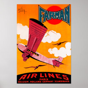 Eindecker-Plakat der Farman Poster