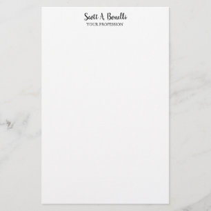 Eindeutig Elegant Schlicht Einfach Weiß Spezial Briefpapier