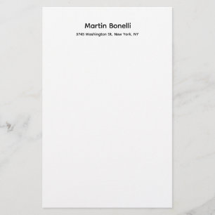 Eindeutig klassisch einfaches Schwarz Weiß Briefpapier