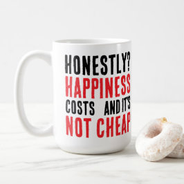 Eindeutige Phrase über Glück Kaffeetasse
