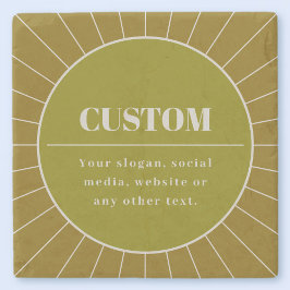 Eindeutige Vorlage für das Editierbare Retro-Desig Steinuntersetzer