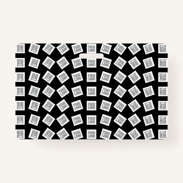 Eindeutiges Logo oder Bildmuster | Schwarz (bearbe Ausweis (Vorderseite)