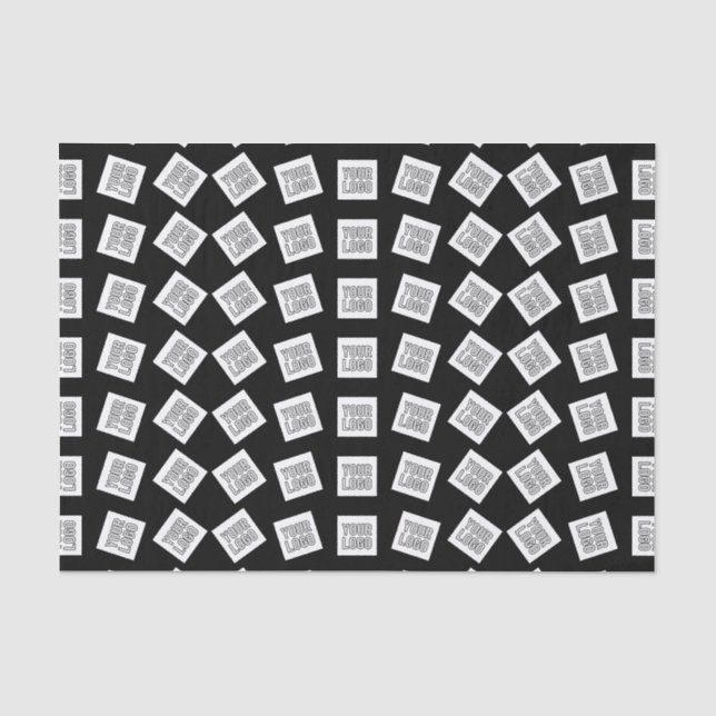 Eindeutiges Logo oder Bildmuster | Schwarz (bearbe Seidenpapier (Vorderseite)
