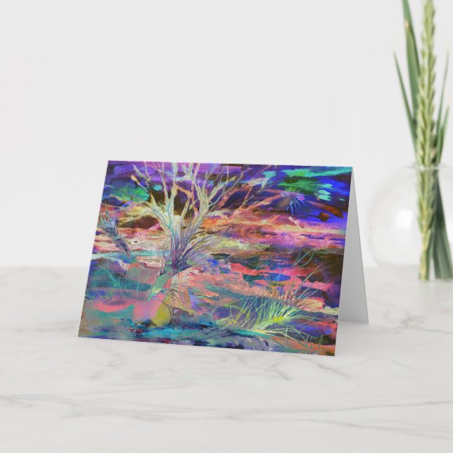 Eindringen - Grußkarte, Originalwerk Dankeskarte (Vorderseite)