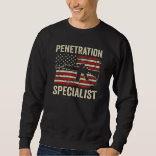 Eindringungsspezialist Ar15 USA-Flagge Herren Sweatshirt