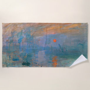 Eindruck des Sonnenaufgangs von Claude Monet Strandtuch