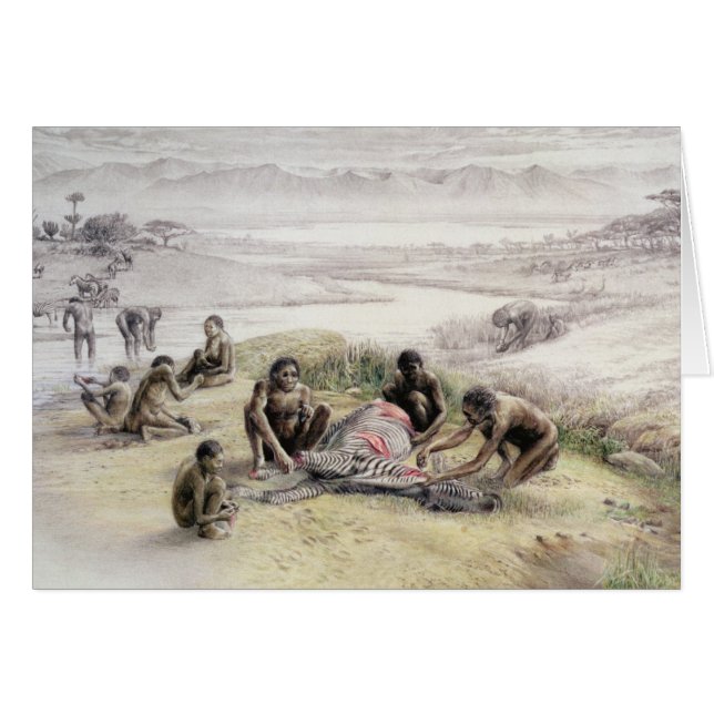 Eindruck eines Lagers besetzt durch Homo habilis (Vorderseite (Horizontal))