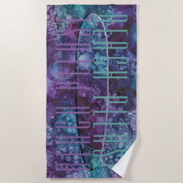 Eindruck Lila Blues durch die Beach Surf Board Strandtuch