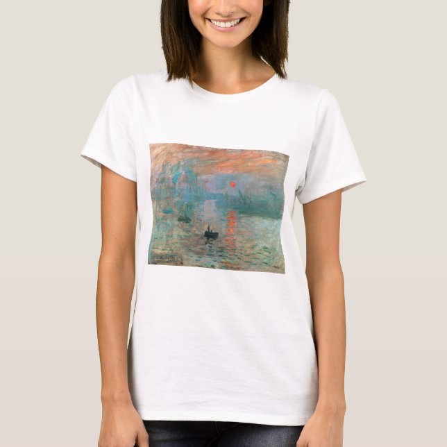Eindruck, Sonnenaufgang 1872 Claude Monet T-Shirt (Vorderseite)