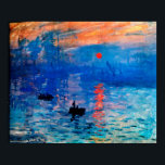 Eindruck, Sonnenaufgang 1872 Poster<br><div class="desc">Eindruck,  Sunrise wurde 1872 von Claude Monet gemalt. Es gab den Namen der Impressionistischen Bewegung.</div>