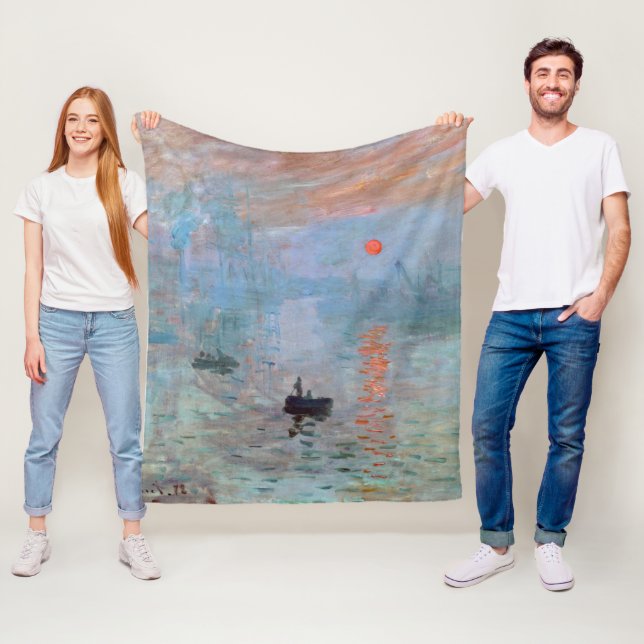 Eindruck, Sonnenaufgang, Claude Monet Fleecedecke (Beispiel)