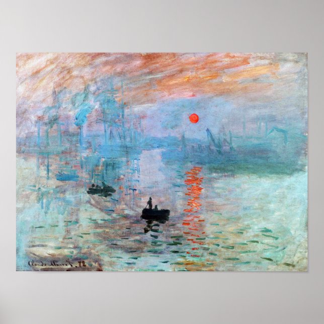 Eindruck, Sonnenaufgang von Claude Monet Poster (Vorne)