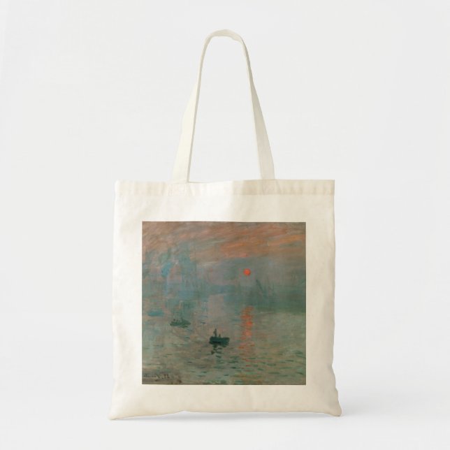 Eindruck, Sonnenaufgang von Claude Monet Tragetasche (Vorne)