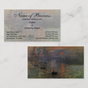 Eindruck, Sonnenaufgang von Claude Monet Visitenkarte