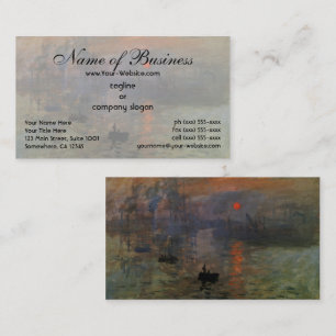 Eindruck, Sonnenaufgang von Claude Monet Visitenkarte