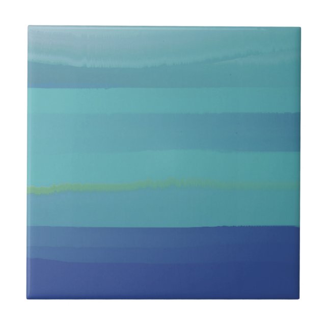 Eindrücke in Aquamarin und blau Fliese (Vorderseite)