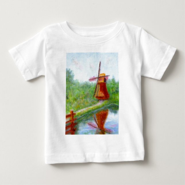 Eindrucks-Windmühle, das Shirt des Babys (Vorderseite)