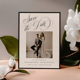EINDRUCKSVOLLE Hochzeit Terminankündigung Foto Save The Date