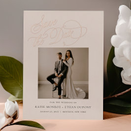 EINDRUCKSVOLLE Hochzeitsfoto-Save-the-Date-Karte Folieneinladung