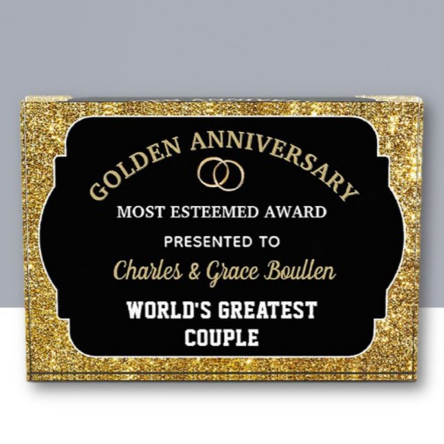 Eindrucksvoller Golden Anniversary Custom Award  Fotoblock (Von Creator hochgeladen)