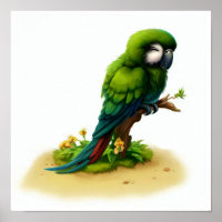 Eine 3D-Aquarellmalerei mit einem großartigen grün