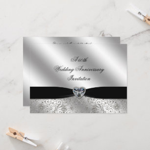 Eine 60. Diamantene Hochzeit 7x5 Einladung