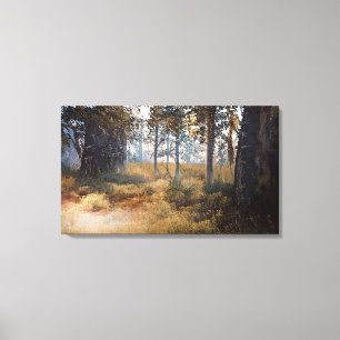 Eine Abholzung im Wald Leinwanddruck