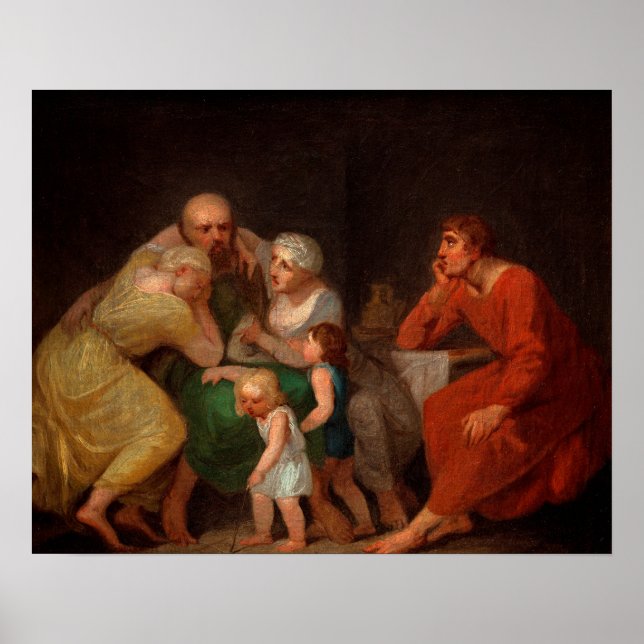 Eine Abschiedslandschaft von Nicolai Abildgaard Poster (Vorne)