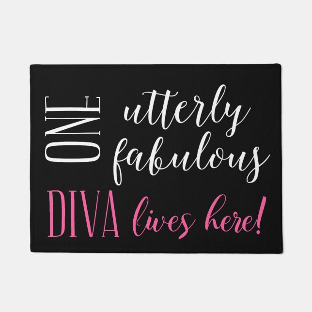 Eine absolut fabelhafte "DIVA" lebt hier! - Türmat Fußmatte (Vorderseite)