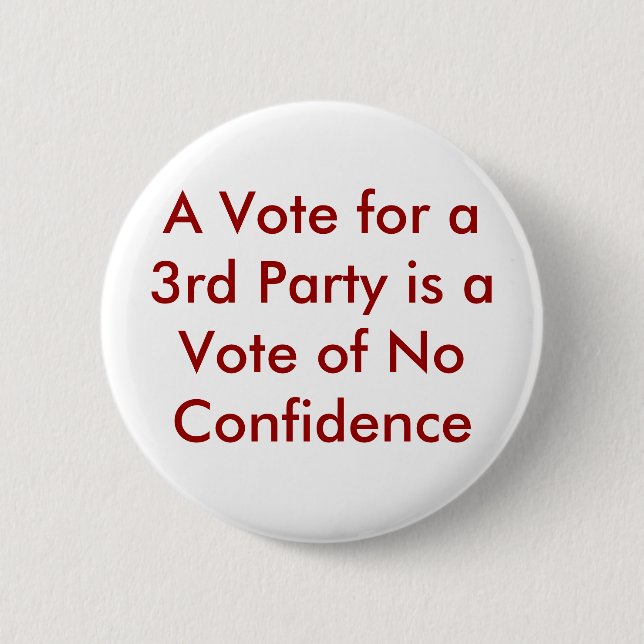 Eine Abstimmung für ein 3. Party ist eine Button (Vorderseite)