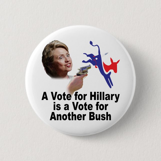 Eine Abstimmung für Hillary ist eine Abstimmung Button (Vorderseite)