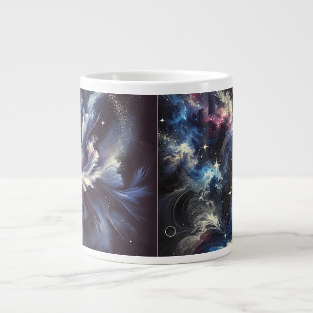 Eine abstrakte Galaxie, die das Geheimnis der Jumbo-Tasse (Vorderseite)