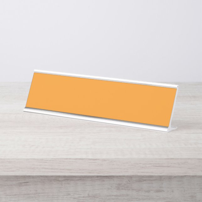 Eine abstrakte Mischung aus Orange, Rot und Gel Schreibtischnamensplakette (Vorderseite )