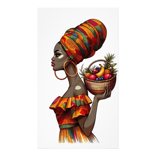 Eine Afrikanerin stehend anmutig Poster (Vorne)