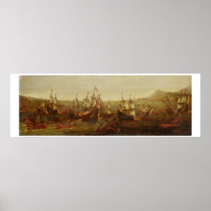 Eine Aktion zwischen spanischen Schiffen und Barba Poster