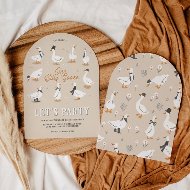 Eine Alberne Gans | 1. Geburtstag Party Einladung (Von Creator hochgeladen)