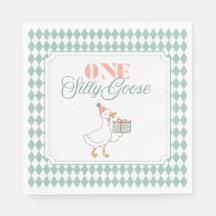 Eine alberne Gans Dessertserviette
