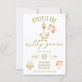 Eine Alberne Gans, erste Geburtstagspartei Einladung